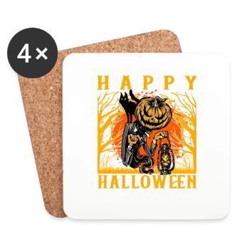 Happy Halloween - Untersetzer (4er-Set) - Weiß - Vorne