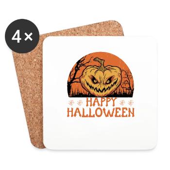 Happy Halloween - Untersetzer (4er-Set) - Weiß - Vorne