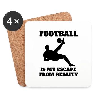 Footballer Football Coach Football Football Player - Coasters (set of 4) - white - Front