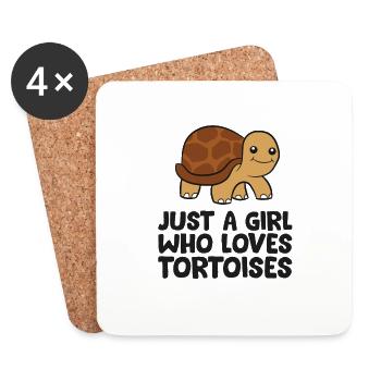 Tortue de mer Juste une fille qui - Dessous de verre (lot de 4) - blanc - Devant