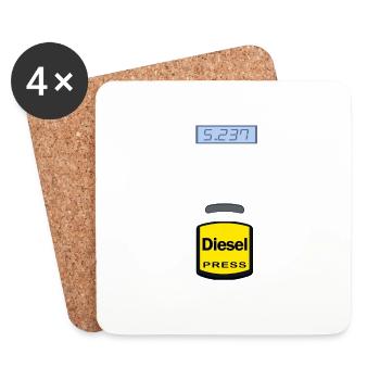 Gas Pump Diesel Costume - Funny Halloween Costume - Coasters (set of 4) - white - Front