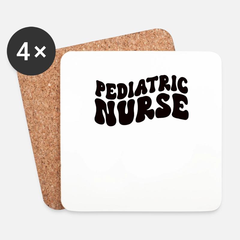 Kinderkrankenschwester Krankenpflege Pädiatrie - Untersetzer (4er-Set) - Weiß