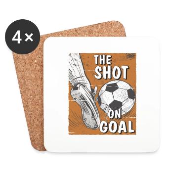 FOOTBALL THE SHOT ON GOAL - Coasters (set of 4) - white - Front