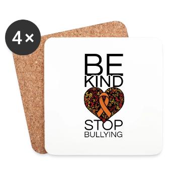 Stop Bully Peace Kindness Awareness Unity Day - Coasters (set of 4) - white - Front