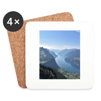 Austria Switzerland Bavaria Alps Mountains Hiking - Coasters (set of 4) - white - Front