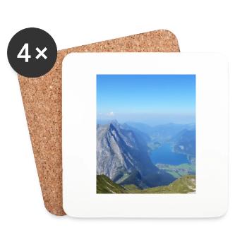 Austria Switzerland Bavaria Alps Mountains Hiking - Coasters (set of 4) - white - Front
