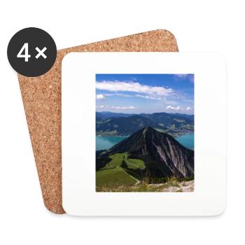 Austria Switzerland Bavaria Alps Mountains Hiking - Coasters (set of 4) - white - Front