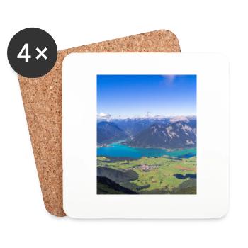 Austria Switzerland Bavaria Alps Mountains Hiking - Coasters (set of 4) - white - Front