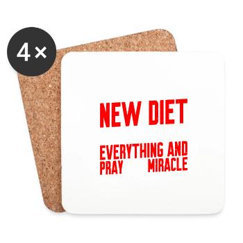 I'm On That New Diet Where You Eat Everything 2 - Untersetzer (4er-Set) - Weiß - Vorne