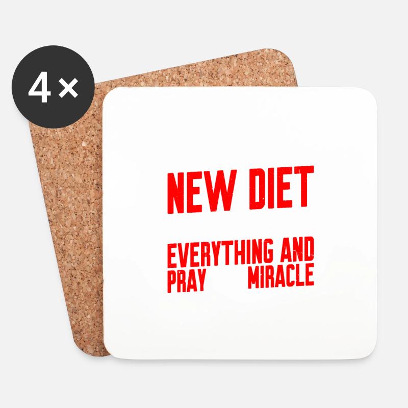 I'm On That New Diet Where You Eat Everything 2 - Untersetzer (4er-Set) - Weiß