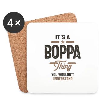 Mens It's a Boppa Thing Funny Dad Grandpa - Coasters (set of 4) - white - Front
