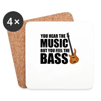 Musical Instrument Bassist Musician Bass - Untersetzer (4er-Set) - Weiß - Vorne