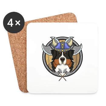 Bernese Mountain Dog I Valhalla I Viking - Untersetzer (4er-Set) - Weiß - Vorne