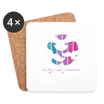 Bird of Prey funny falconer saying hunting design - Coasters (set of 4) - white - Front