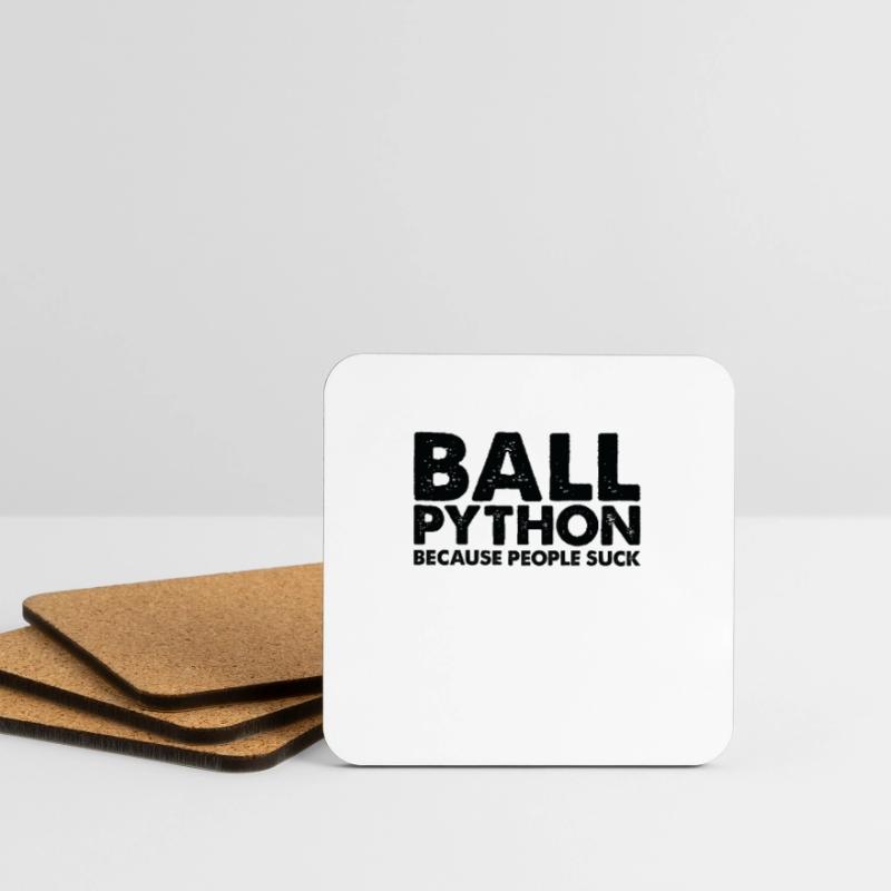 Les gens sucent le serpent python roi Dessous de verre (lot de 4)