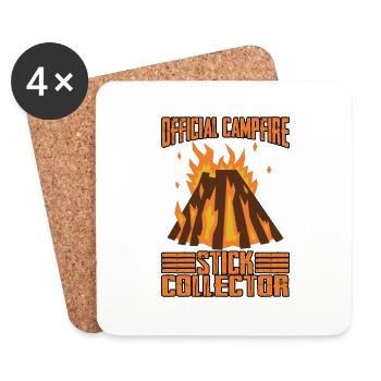 Official Campfire Stick Collector 5 - Coasters (set of 4) - white - Front