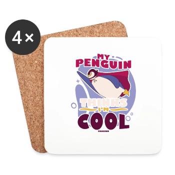My Penguin Thinks I'm Cool - Coasters (set of 4) - white - Front