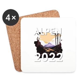 Alps 2022 - Coasters (set of 4) - white - Front