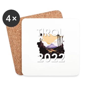 Tyrol 2022 - Dessous de verre (lot de 4) - blanc - Devant