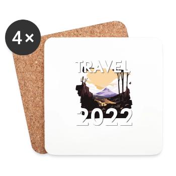 Voyage 2022 - Dessous de verre (lot de 4) - blanc - Devant