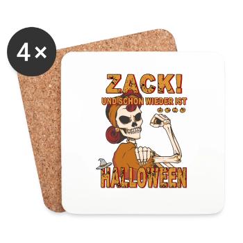 HALLOWEEN - Untersetzer (4er-Set) - Weiß - Vorne