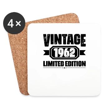 Born 1962 Vintage Gift 58th birthday - Coasters (set of 4) - white - Front