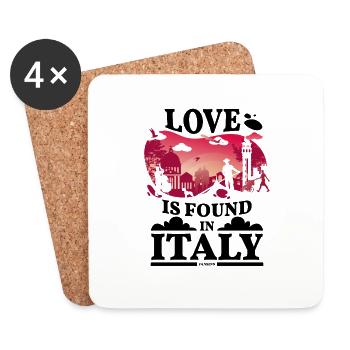 Italy Italian Flag Italia Gift - Coasters (set of 4) - white - Front