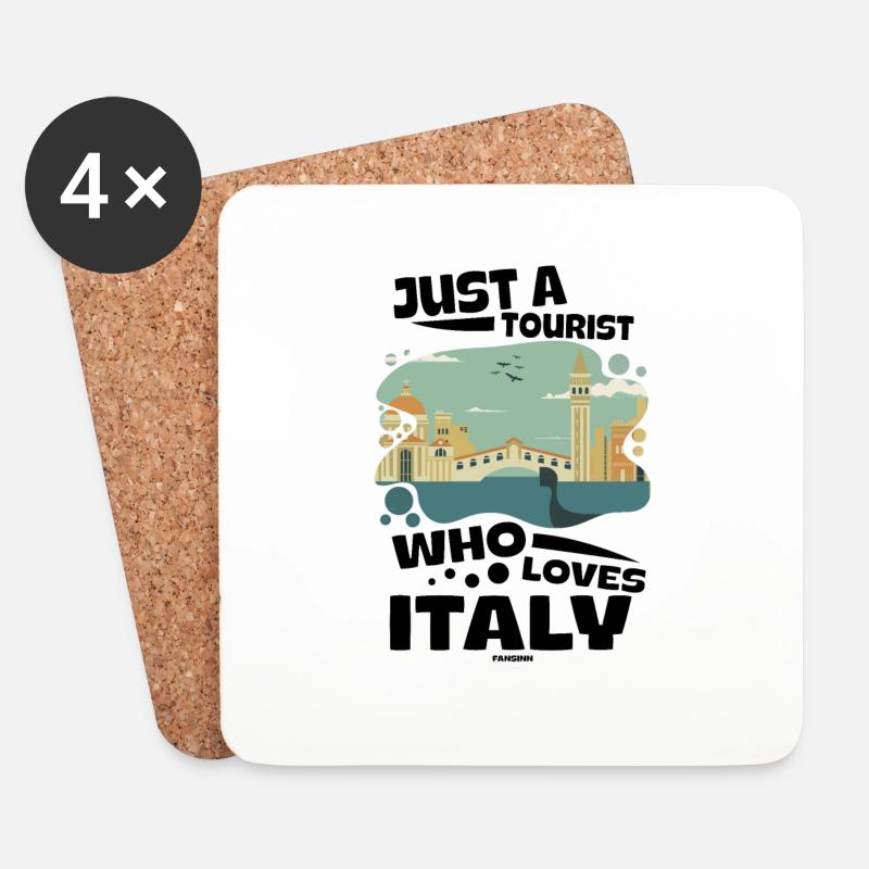 Italien - Untersetzer (4er-Set) - Weiß