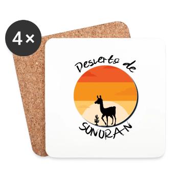 Desierto De Sonoran Idée Cadeau Anniversaire - Dessous de verre (lot de 4) - blanc - Devant