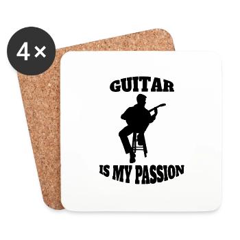 Gitarrist Band Musik Gitarre Musiker Gitarristin - Untersetzer (4er-Set) - Weiß - Vorne