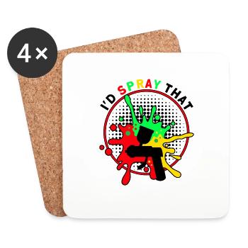 Vehicle Painter I Would Spray Gift - Coasters (set of 4) - white - Front