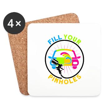 Vehicle Painter I Fill Your Holes Gift - Coasters (set of 4) - white - Front