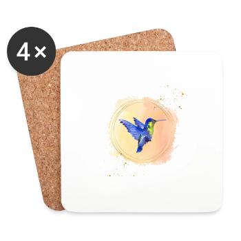 Art du colibri - Dessous de verre (lot de 4) - blanc - Devant