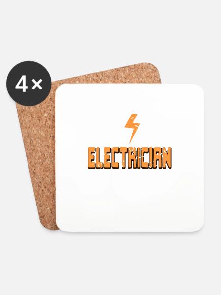 Not All Superheroes Wear Capes Cool Electrician - Untersetzer (4er-Set) - Weiß