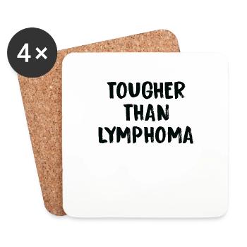 Harder than lymphoma cancer - Coasters (set of 4) - white - Front