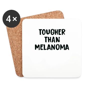 Harder Than Melanoma Cancer - Coasters (set of 4) - white - Front