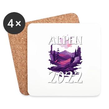 Alpen 2022 - Untersetzer (4er-Set) - Weiß - Vorne