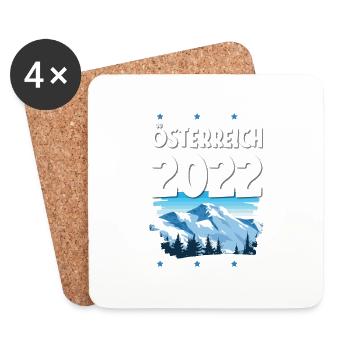 Austria 2022 - Coasters (set of 4) - white - Front