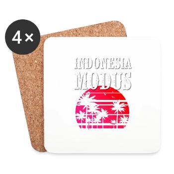 Indonesia Mode - Coasters (set of 4) - white - Front