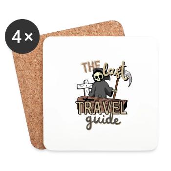 The last travel guide - der letzte Reiseführer - Untersetzer (4er-Set) - Weiß - Vorne