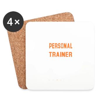 Entraîneur personnel Awesome Fitness Retro Designs - Dessous de verre (lot de 4) - blanc - Devant