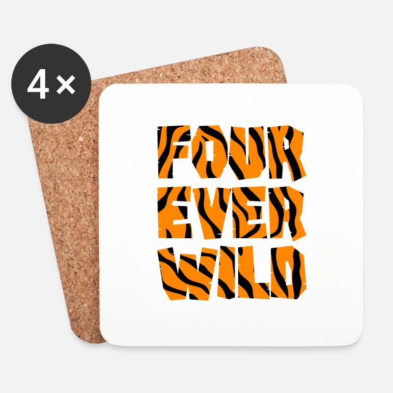 Four Ever Wild 31 - Untersetzer (4er-Set) - Weiß