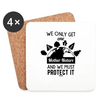 we only have one Mother Nature - Coasters (set of 4) - white - Front