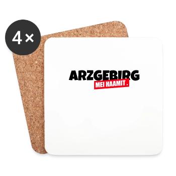 Arzgebirg mei Haamit - Untersetzer (4er-Set) - Weiß - Vorne