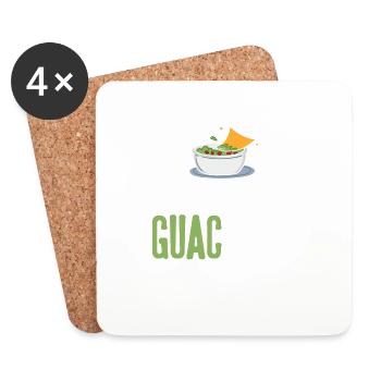 Sachez que le guac est extra, mais je suis aussi drôle de guacamole - Dessous de verre (lot de 4) - blanc - Devant
