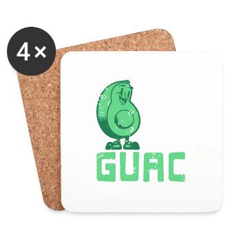 Je ne donne pas un Guac Rétro Drôle De Guacamole - Dessous de verre (lot de 4) - blanc - Devant