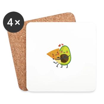 C’est bon Guac je suis extra trop mignon drôle Guacamole - Dessous de verre (lot de 4) - blanc - Devant