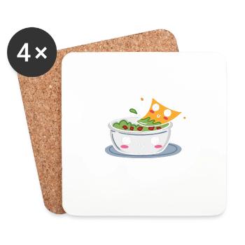 Nacho & Guacamole Mignon Génial Guac Lover T-Shirt - Dessous de verre (lot de 4) - blanc - Devant