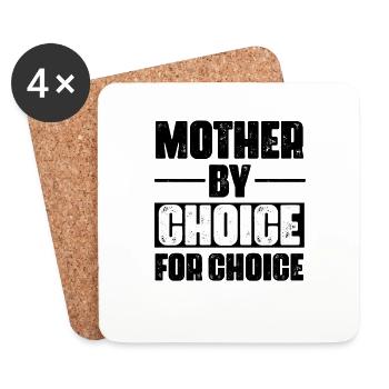 Mère pour le choix par choix - Dessous de verre (lot de 4) - blanc - Devant