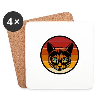 Big Cats Rule - Coasters (set of 4) - white - Front